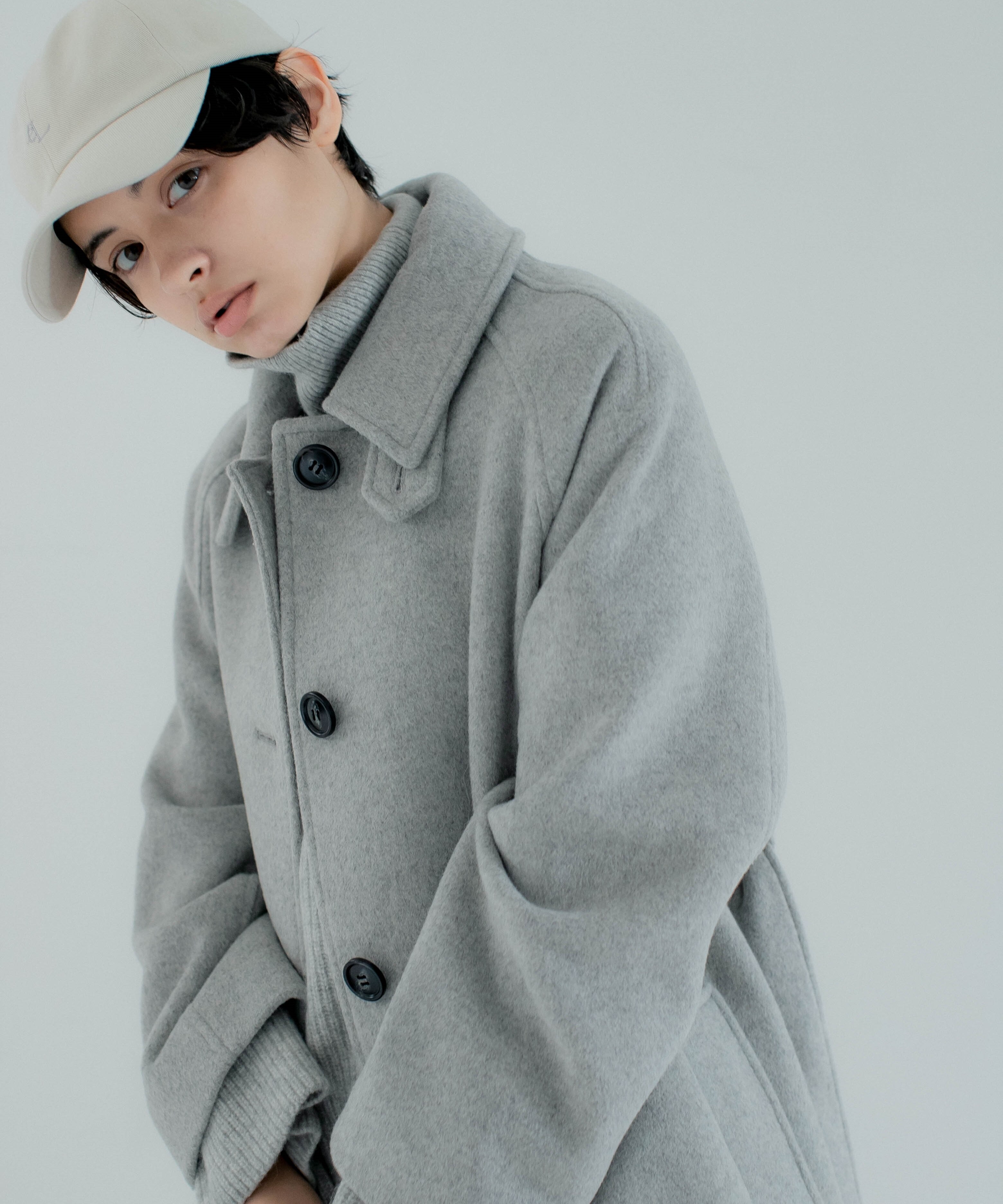 JEANASISshort beaver big pea coat - アウター