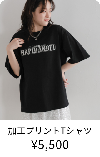 加工プリントTシャツ ¥5,500