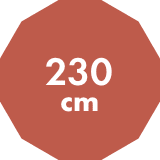 230cm